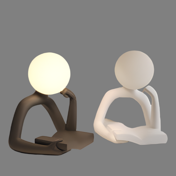 White Creative Book Reader Desk Lamp Usb Powered Modern Resin Design Lamps