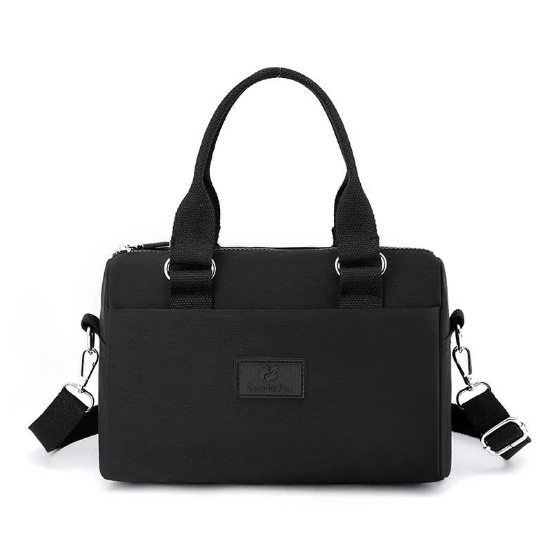 Elosung 0485# Black Multifunctional Nylon Shoulder Bag Lightweight Spacious Handbag For Women 20X15x11cm Women's Bags & Handbags