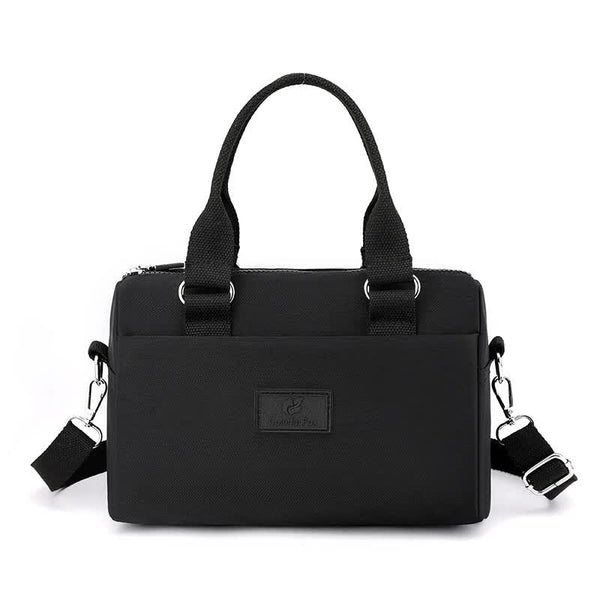 Elosung 0485# Black Multifunctional Nylon Shoulder Bag Lightweight Spacious Handbag For Women 20X15x11cm Women's Bags & Handbags