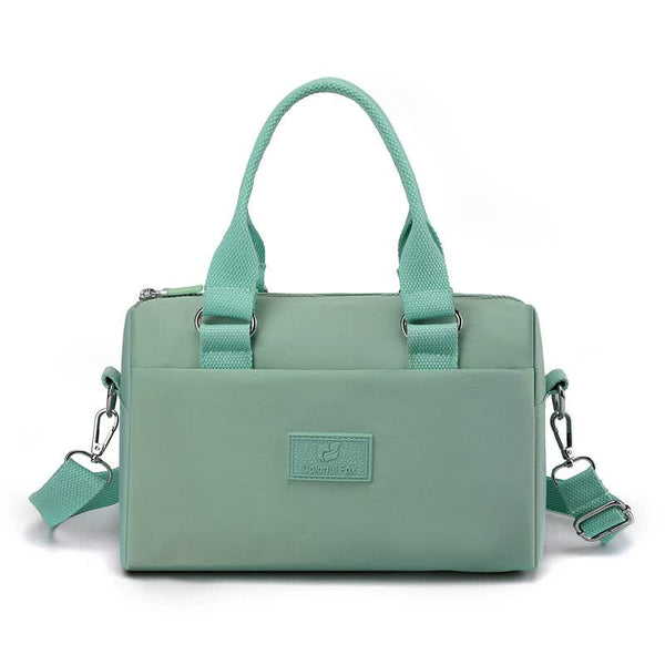 Elosung Light Green Multifunctional Nylon Shoulder Bag Lightweight Spacious Handbag For Women 20X15x11cm Women's Bags & Handbags
