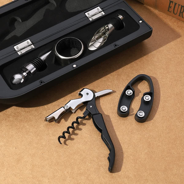 Elosung Creative Wine Opener Gift Set(5 Piece) Luxury Tools With Elegant Design Corkscrews & Bottle Openers