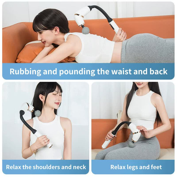 Elosung White Elbow Massage Gun 1200 Mah Muscle Relaxation Tool Massagers