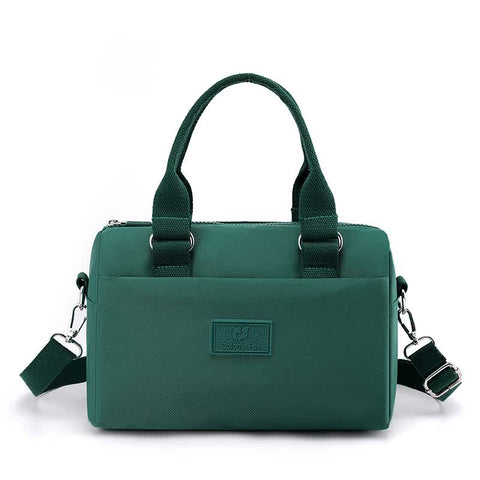 Elosung Green Multifunctional Nylon Shoulder Bag Lightweight Spacious Handbag For Women 27X18x14cm Women's Bags & Handbags