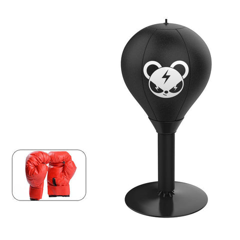Elosung Desktop Punching Speed Ball Durable Leather Stable Base (Bear Pattern Kids Boxing Gloves) Punching Bags