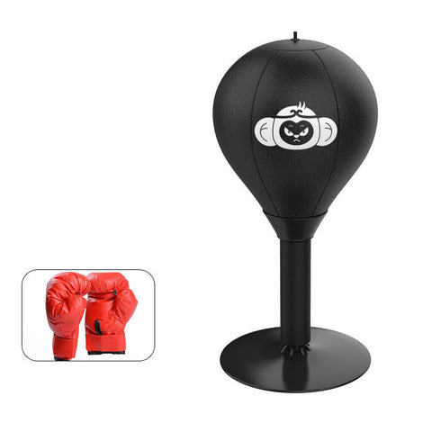 Elosung Desktop Punching Speed Ball Durable Leather Stable Base (Monkey Pattern Kids Boxing Gloves) Punching Bags