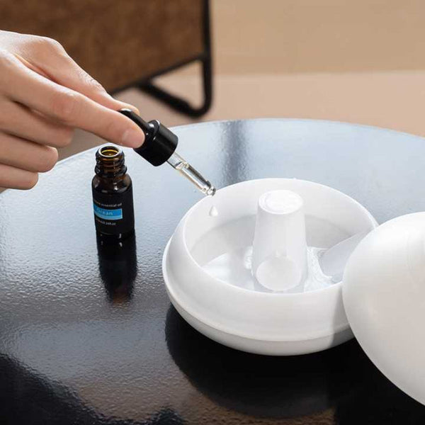 Flame Mountain Aroma Diffuser 7 Color Led Light 130Ml Capacity Ultrasonic Mist Maker Cracked Black Diffusers