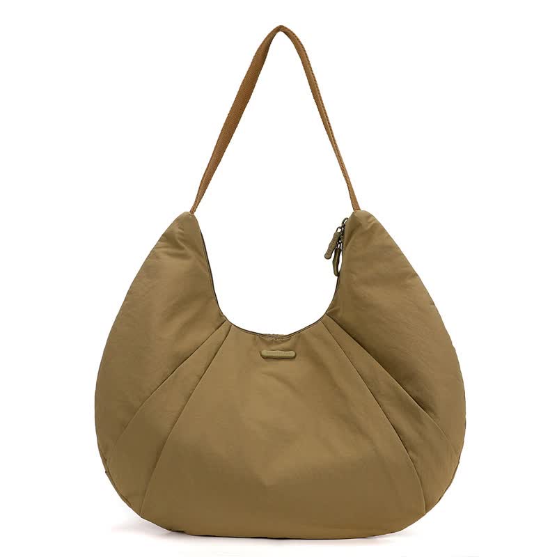 Elosung Earthy Yellow Waterproof Nylon Lightweight Tote Shoulder Bag Stylish And Spacious For Daily Commute Outdoor Activities Women's Bags & Handbags