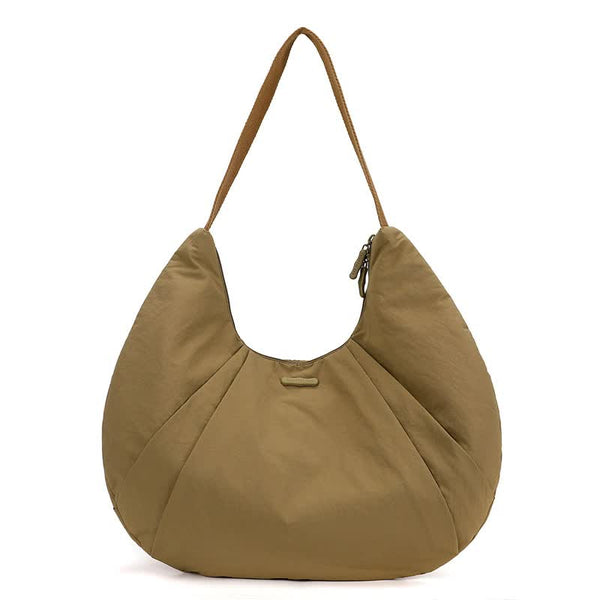 Elosung Earthy Yellow Waterproof Nylon Lightweight Tote Shoulder Bag Stylish And Spacious For Daily Commute Outdoor Activities Women's Bags & Handbags