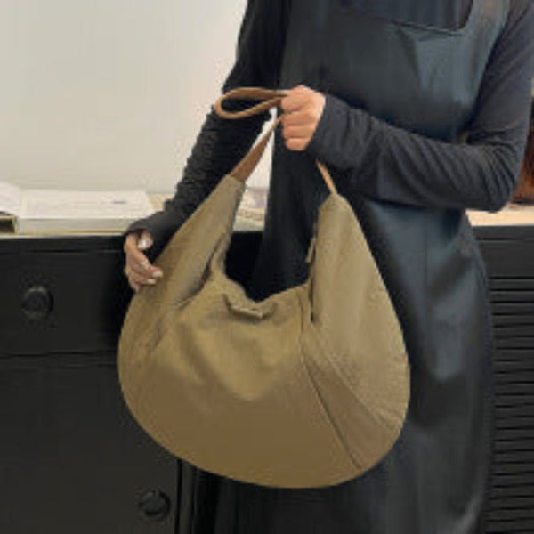 Elosung Earthy Yellow Waterproof Nylon Lightweight Tote Shoulder Bag Stylish And Spacious For Daily Commute Outdoor Activities Women's Bags & Handbags