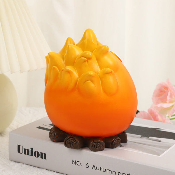 Elosung Creative Cartoon Flame Key Holder Tray Fun And Decorative Storage For Entryway Or Living Room Sculptures & Figurines