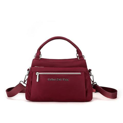 Elosung Red Waterproof Nylon Crossbody Bag Lightweight Strap Shoulder For Women Women's Bags & Handbags