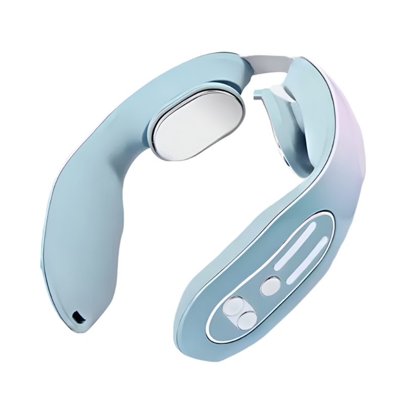 Gradient Blue 12 Level Intelligent Neck Massager With Heating Function Pain Relief And Relaxation Massagers