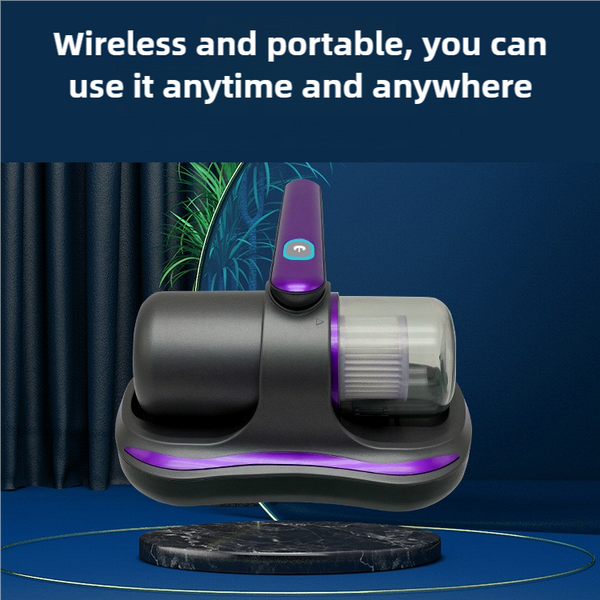 Blue Handheld Dust Mite Vacuum Cleaner Cordless High Suction Power Usb Rechargeable Vacuum Cleaners