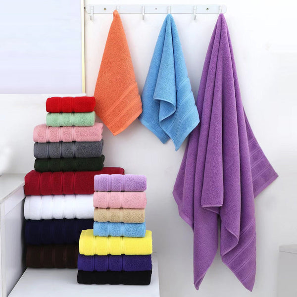 Elosung Purple Luxury Cotton Towel Set 6 Piece Ultra Soft Bath Hand Washcloth Towels & Washcloths