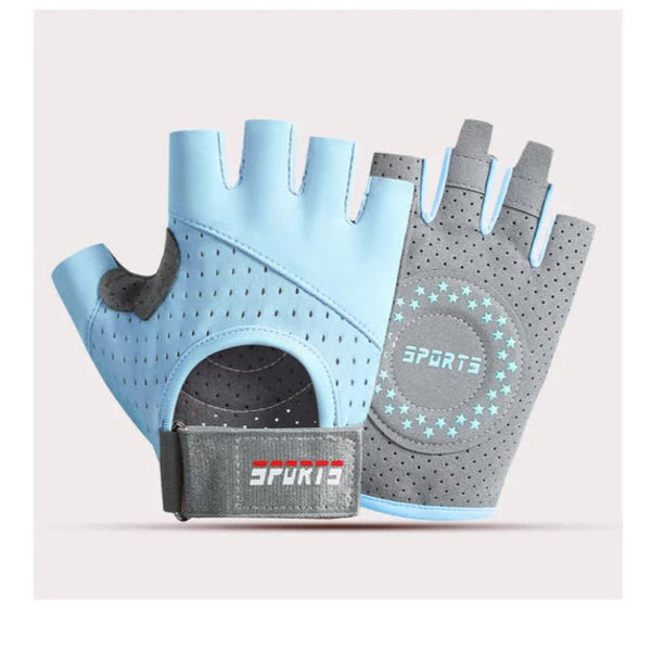 Elosung Blue/S Size Womens Non Slip Breathable Sports Gloves Lightweight Shock Resistant Fitness Gloves Straps & Hooks