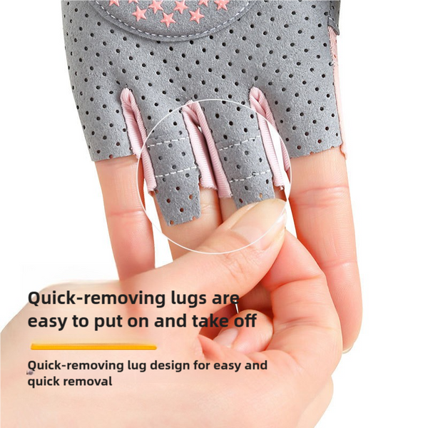 Elosung Blue/S Size Womens Non Slip Breathable Sports Gloves Lightweight Shock Resistant Fitness Gloves Straps & Hooks