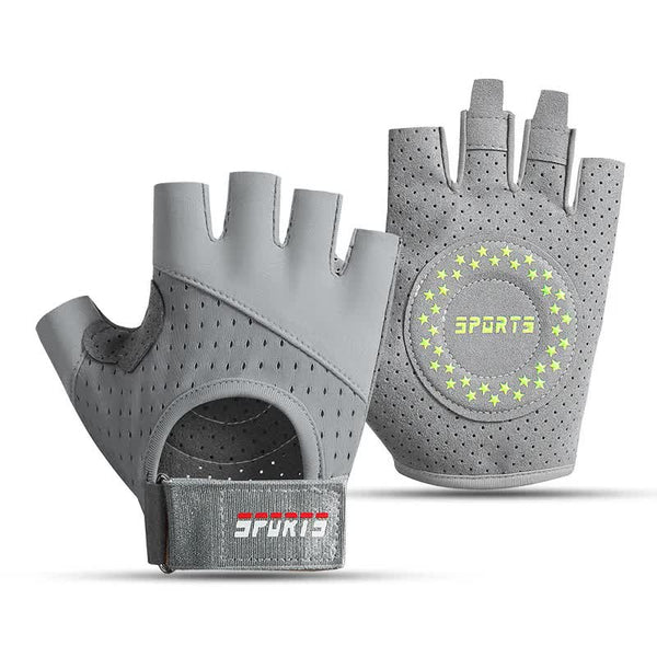 Elosung Gray Size Womens Non Slip Breathable Sports Gloves Lightweight Shock Resistant Fitness Gloves Straps & Hooks
