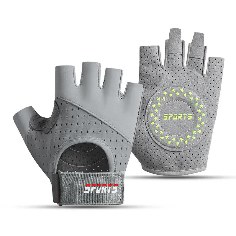 Gray/M Size Women's Non Slip Breathable Sports Gloves Lightweight And Shock Resistant Fitness Gloves & Mittens
