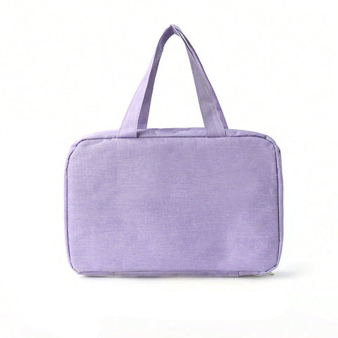 Purple Multipurpose Portable Travel Toiletry Bag Waterproof Cosmetic Organizer With Zipper Makeup Bags & Cases