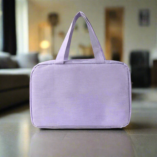 Purple Multipurpose Portable Travel Toiletry Bag Waterproof Cosmetic Organizer With Zipper Makeup Bags & Cases