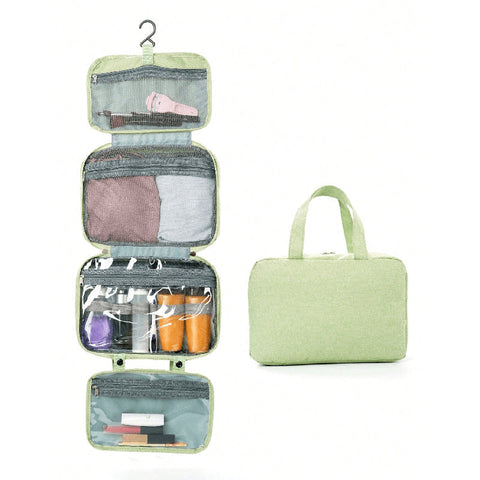 Green Multipurpose Portable Travel Toiletry Bag Waterproof Cosmetic Organizer With Zipper Makeup Bags & Cases