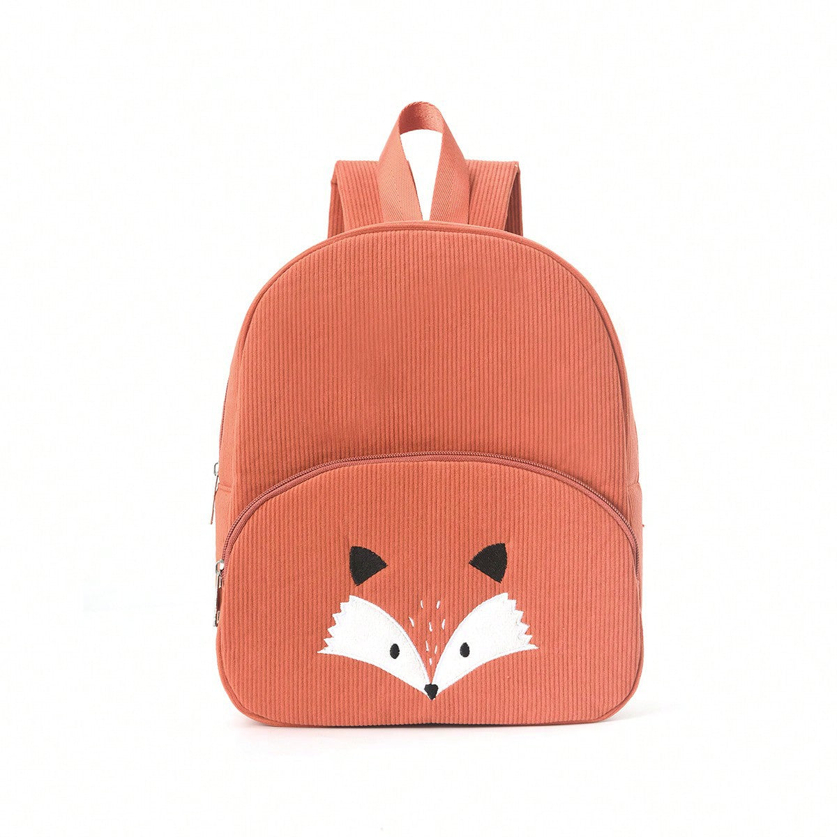 Cute Fox Backpack Soft Corduroy Material With Adjustable Straps Backpacks & Bags