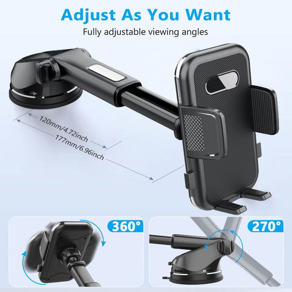 Ml 236 Car Phone Holder Universal Suction Mount For Dashboard & Windscreen Vehicle Camera Holders