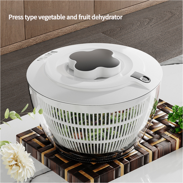 Elosung Black Manual Salad Spinner With Pressurized System Efficient & Quick Vegetables Drying Multiple Color Options Other Kitchen Gadgets