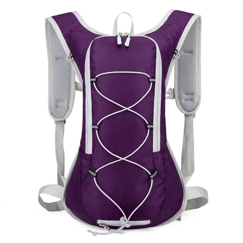 Purple Outdoor Sports Hydration Backpack For Running Hiking And Cycling Lightweight Waterproof Hydration Packs