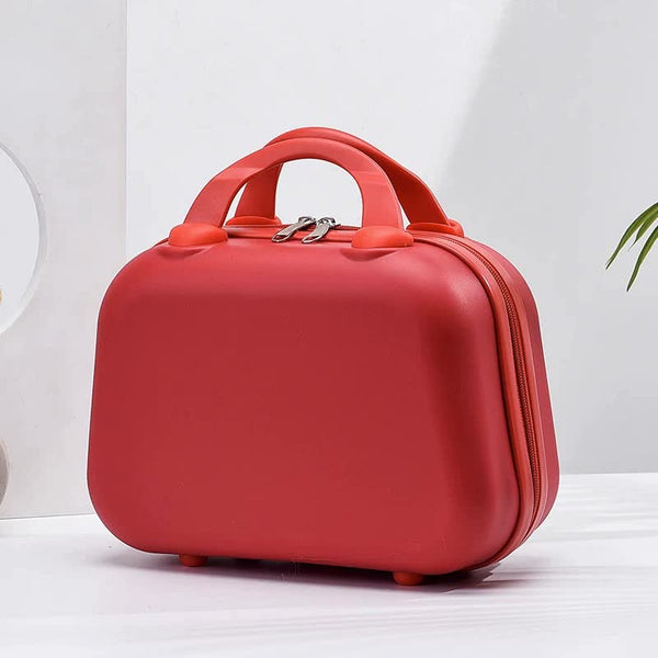 Red Handheld Makeup Organizer Compact And Portable Cosmetic Storage Case Storage Boxes