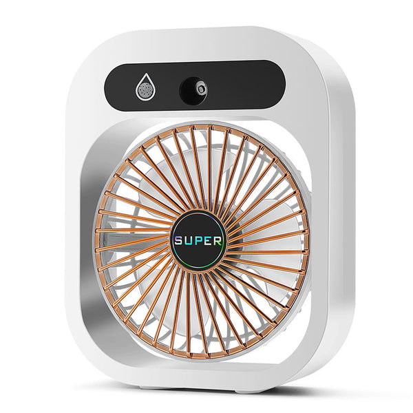 Elosung Usb Rechargeable Misting Fan Compact Personal With Cooling Spray White Colors Portable Fans