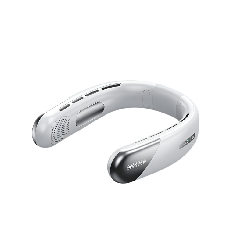 Digital Display Neck Fan Rechargeable Portable Wearable With Adjustable Speed 2400Mah Portable Fans