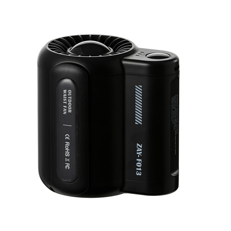 Elosung Black Outdoor Waist Fan Wearable For Hands Free Cooling Portable Fans
