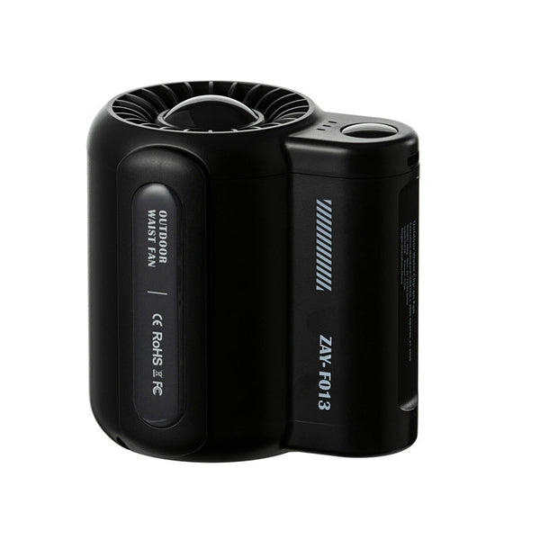 Elosung Black Outdoor Waist Fan Wearable For Hands Free Cooling Portable Fans