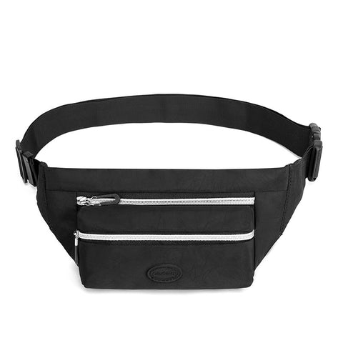 Elosung Black Casual Chest Bag Water Resistant Compact Waist Pack For Women With Strap Waist Packs & Bags
