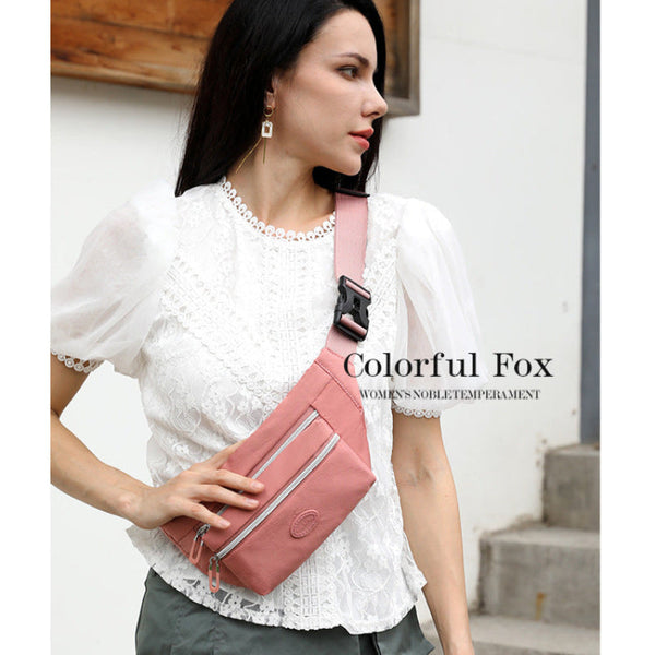 Elosung Black Casual Chest Bag Water Resistant Compact Waist Pack For Women With Strap Waist Packs & Bags