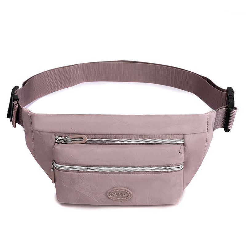Purple Casual Chest Bag Water Resistant Compact Waist Pack For Women With Adjustable Strap Waist Packs & Bags