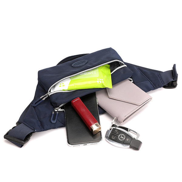 Dark Blue Casual Chest Bag Water Resistant Compact Waist Pack For Women With Adjustable Strap Waist Packs & Bags