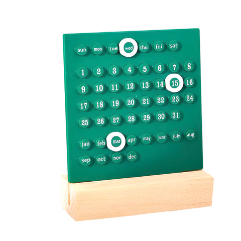 Green Diy Ring Perpetual Calendar Creative Acrylic Desktop With Adjustable Rings Calendars (Current)