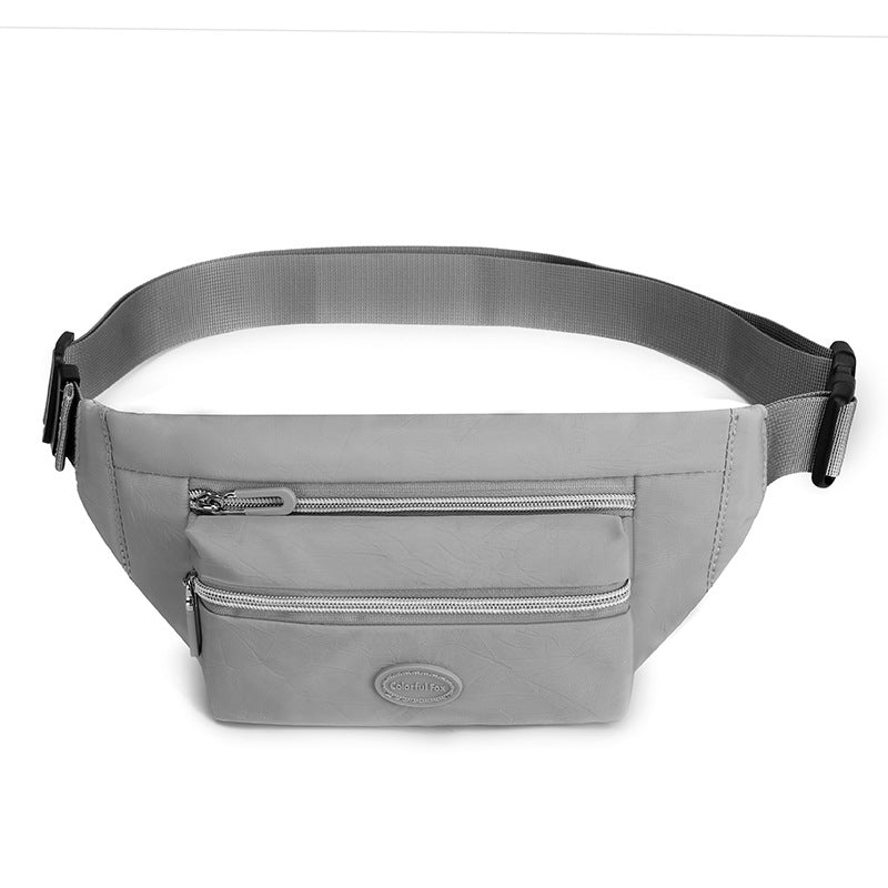 Elosung Grey Casual Chest Bag Water Resistant Compact Waist Pack For Women With Strap Waist Packs & Bags