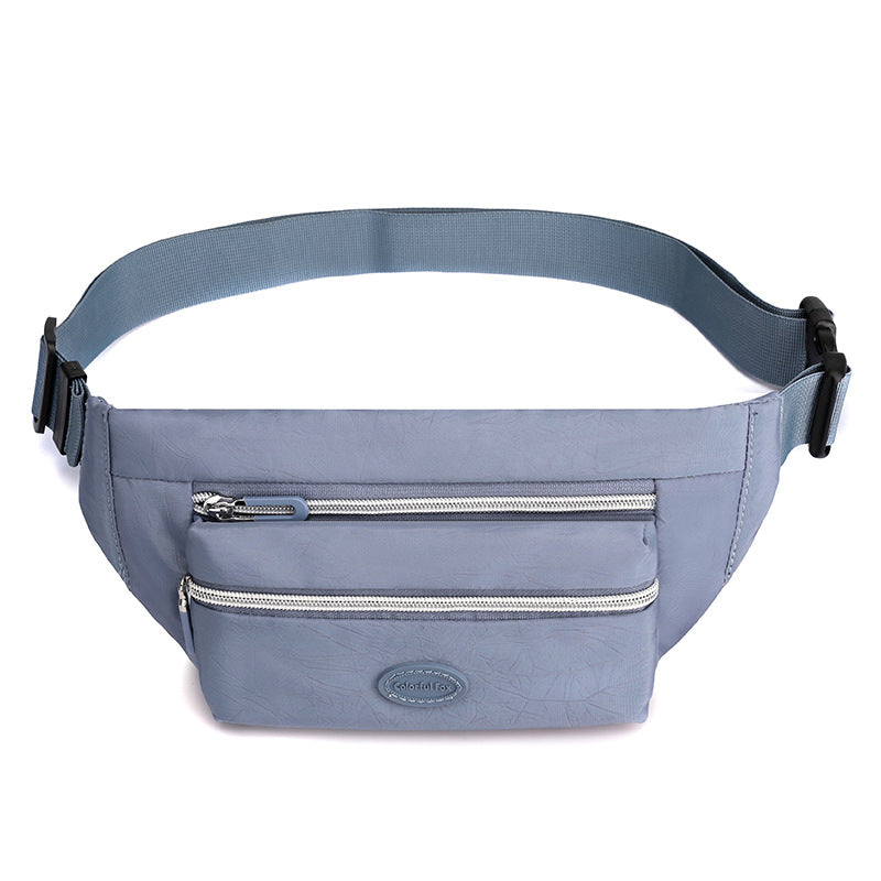 Elosung Light Blue Casual Chest Bag Water Resistant Compact Waist Pack For Women With Strap Waist Packs & Bags
