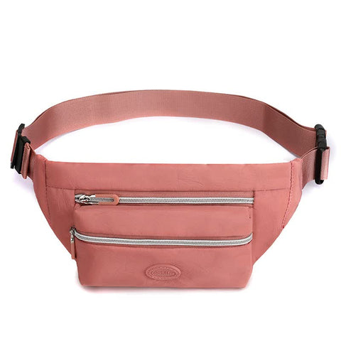Elosung Pink Casual Chest Bag Water Resistant Compact Waist Pack For Women With Strap Waist Packs & Bags