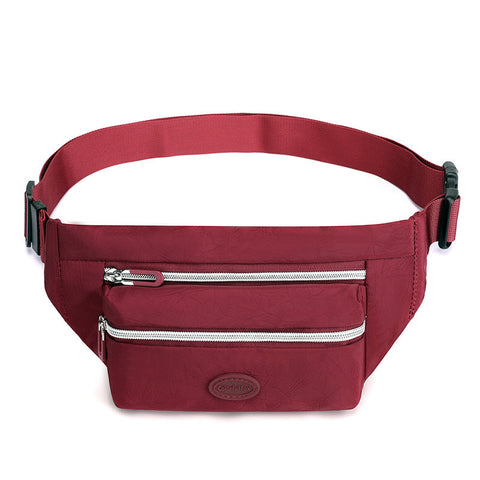 Elosung Red Casual Chest Bag Water Resistant Compact Waist Pack For Women With Strap Waist Packs & Bags