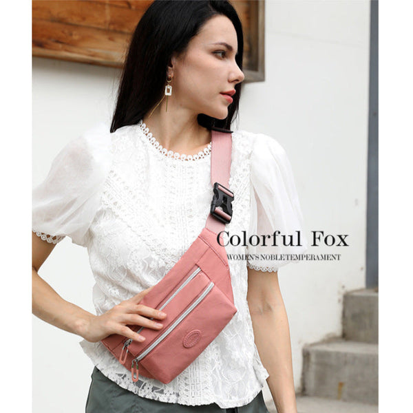 Elosung Red Casual Chest Bag Water Resistant Compact Waist Pack For Women With Strap Waist Packs & Bags