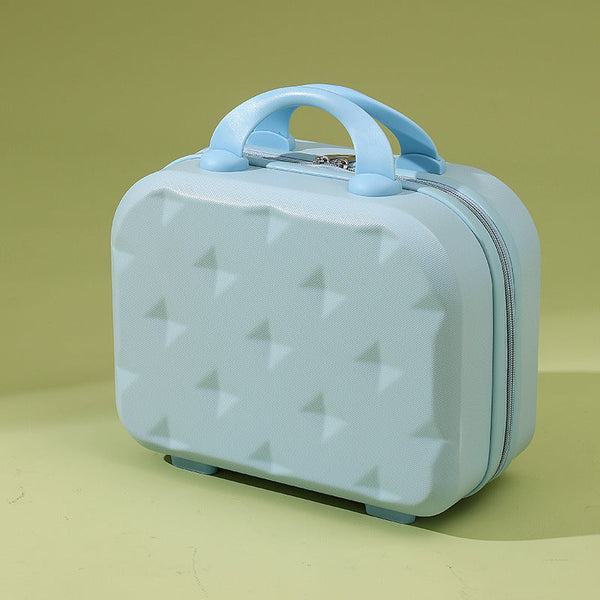 Sky Blue 14 Inch Mini Handheld Luggage Case Stylish Makeup And Storage Box With Abs Shell Other Luggage