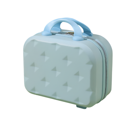Sky Blue 14 Inch Mini Handheld Luggage Case Stylish Makeup And Storage Box With Abs Shell Other Luggage