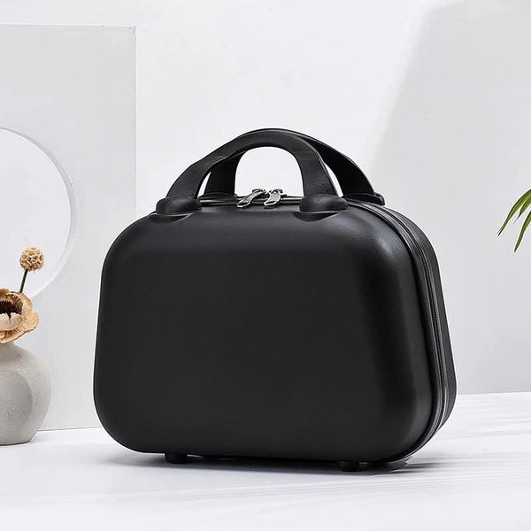 Black Handheld Makeup Organizer Compact And Cosmetic Storage Case Makeup Bags & Cases