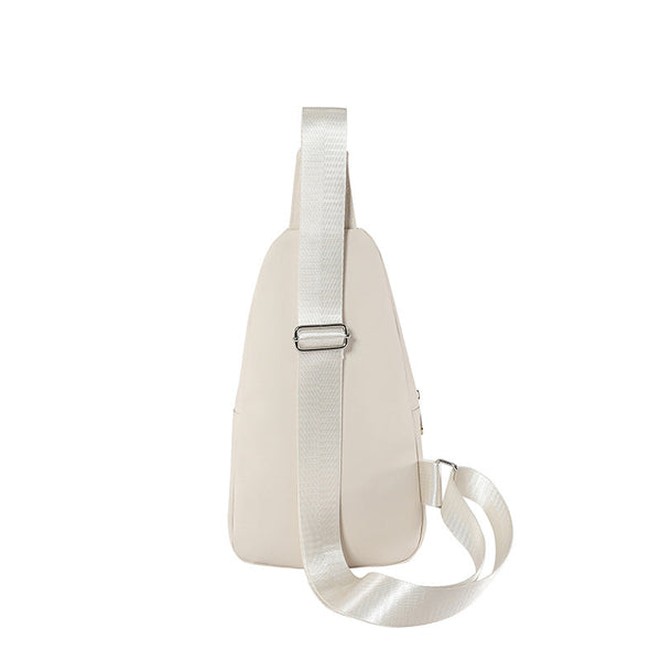 White Women's Quilted Sling Bag Stylish Crossbody Shoulder Backpack Women Backpacks