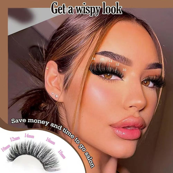 Elosung 3 Pcs Diy Lash Clusters Kit 100D Fluffy & Thick False Eyelashes With Adhesive And Tools Eyelash Extensions