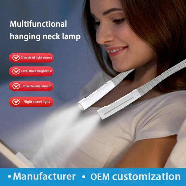 Elosung Black Hands Free Led Neck Reading Light With 3 Modes For Night Walking And Reading Lights